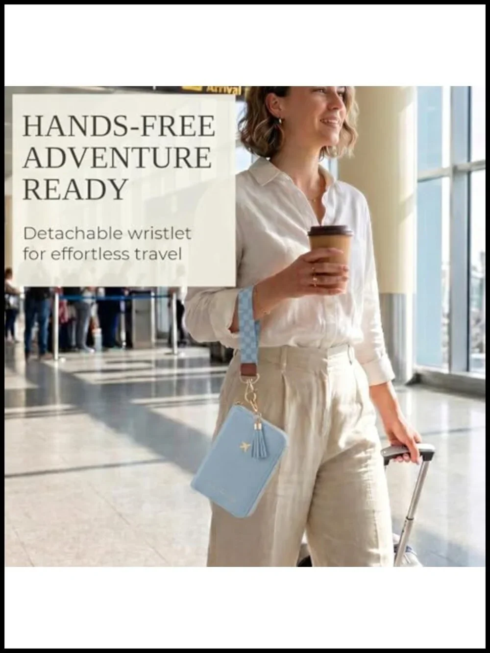 Passport Holder Travel Wallet with Wristlet Strap RFID Blocking Faux Leather